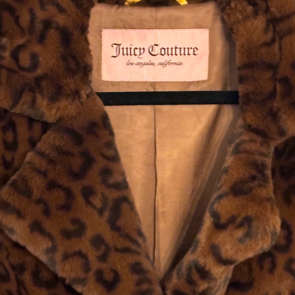 Juicy Couture Brown Faux Fur Coat